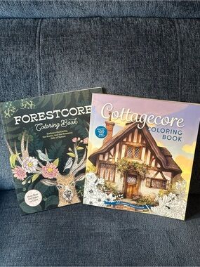 Forestcore & Cottagecore set of 2 adult coloring books